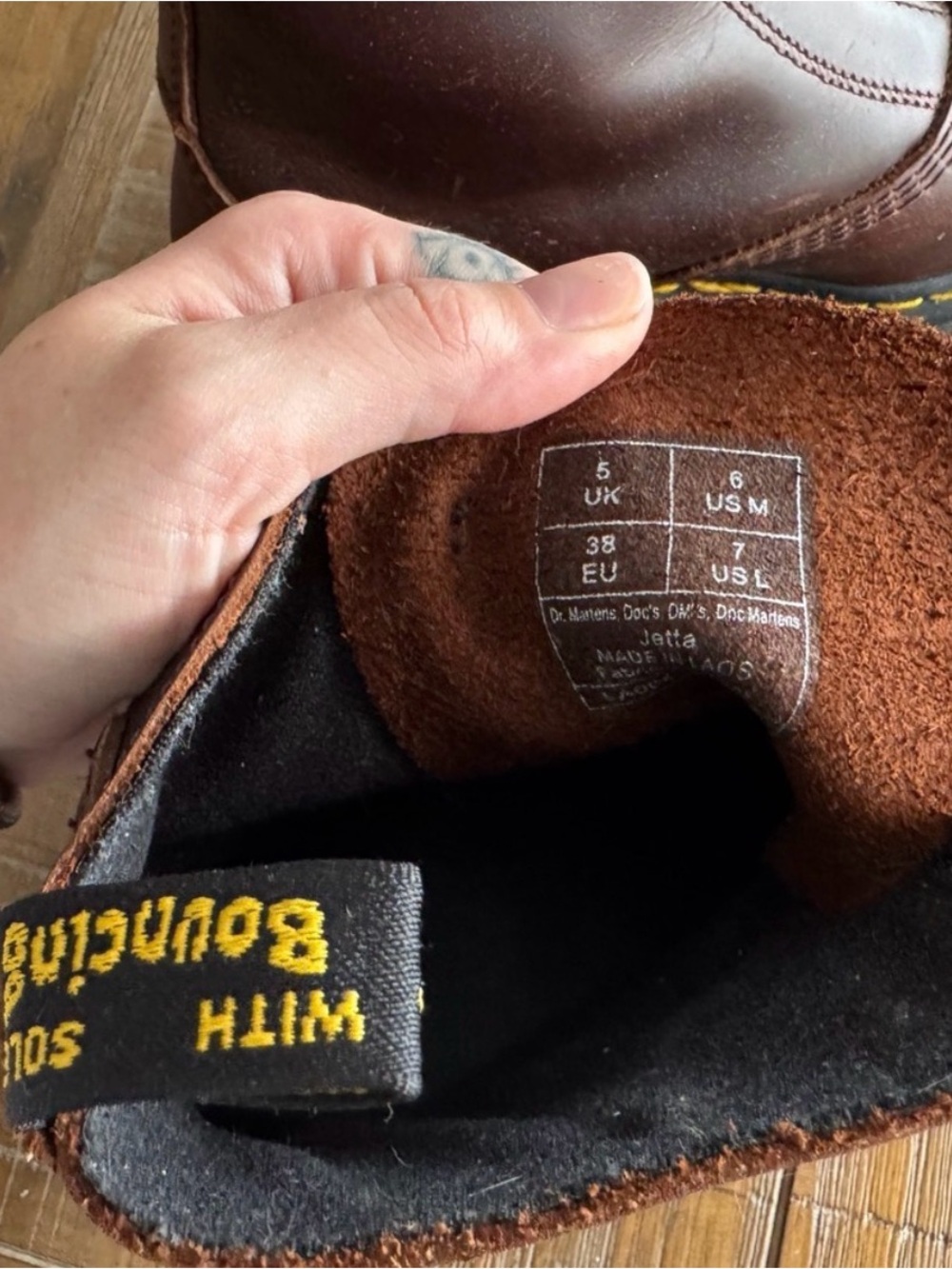 Dr. Martens Brown Leather Front-Zip Platform Ankle Boots - Picture 3 of 5